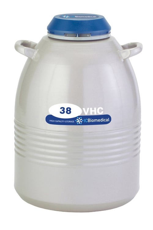 IC Biomedical VHC38 Series Liquid Nitrogen Freezer with (6) 11" Canisters (Capacity: 1,512 x 2.0 ml vials)