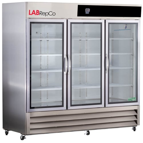 LabRepCo Futura Silver Series PRIME 72 Cu. Ft. Laboratory Refrigerator | Hinged Stainless Steel Glass Door
