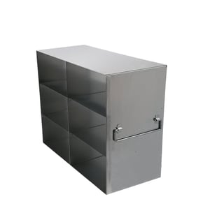 Upright Freezer Rack for 5ml Centrifuge Tube Boxes (67mm High) - Rack Only (2 Boxes Deep x 3 Boxes High)