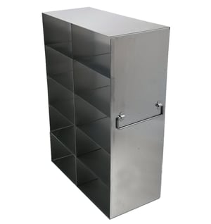 Upright Freezer Rack for 5ml Centrifuge Tube Boxes (67mm High) - Rack Only (2 Boxes Deep x 5 Boxes High)