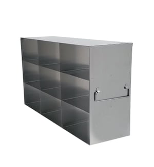 Upright Freezer Rack for 5ml Centrifuge Tube Boxes (67mm High) - Rack Only (3 Boxes Deep x 3 Boxes High)