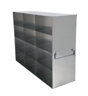 Upright Freezer Rack for 5ml Centrifuge Tube Boxes (67mm High) - Rack Only (3 Boxes Deep x 4 Boxes High)