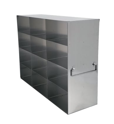 Upright Freezer Rack for 5ml Centrifuge Tube Boxes (67mm High) - Rack Only (3 Boxes Deep x 4 Boxes High)