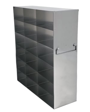 Upright Freezer Rack for 5ml Centrifuge Tube Boxes (67mm High) - Rack Only (3 Boxes Deep x 6 Boxes High)