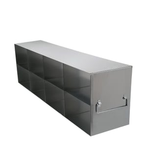 Upright Freezer Rack for 5ml Centrifuge Tube Boxes (67mm High) - Rack Only (4 Boxes Deep x 2 Boxes High)