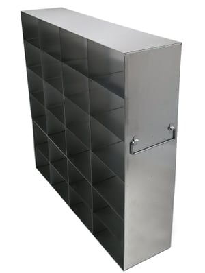 Upright Freezer Rack for 5ml Centrifuge Tube Boxes (67mm High) - Rack Only (4 Boxes Deep x 6 Boxes High)