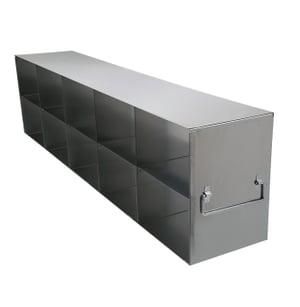 Upright Freezer Rack for 5ml Centrifuge Tube Boxes (67mm High) - Rack Only (5 Boxes Deep x 2 Boxes High)