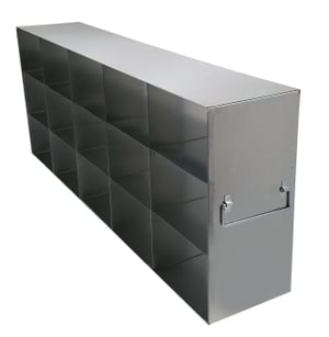 Upright Freezer Rack for 5ml Centrifuge Tube Boxes (67mm High) - Rack Only (5 Boxes Deep x 3 Boxes High)