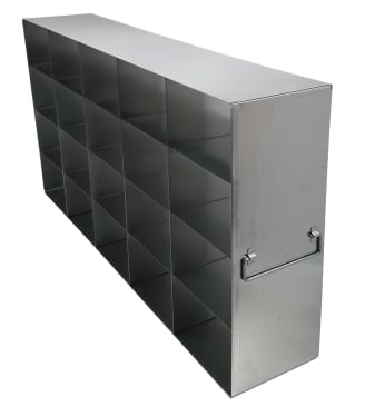 Upright Freezer Rack for 5ml Centrifuge Tube Boxes (67mm High) - Rack Only (5 Boxes Deep x 4 Boxes High)