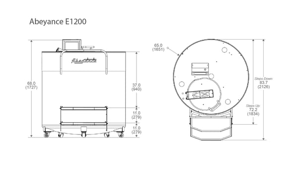Azenta Rack Technical Spec Azenta E1200 Extended Height LN2 Freezer (Capacity: 127,200 x 2.0 ml ...