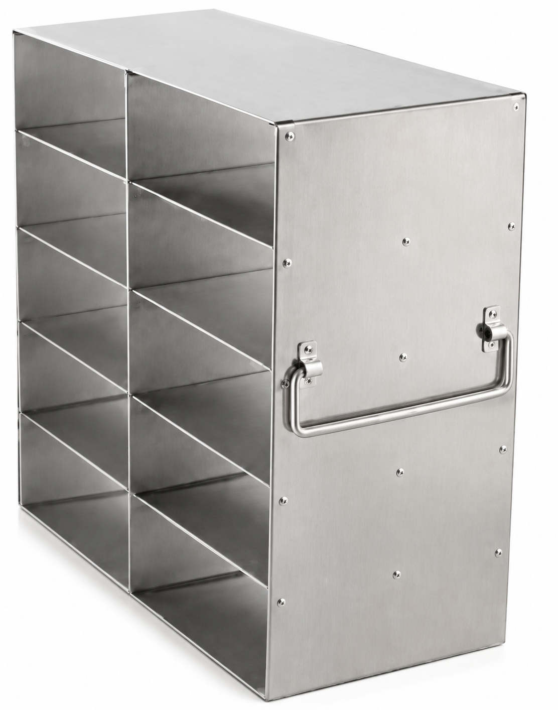 Upright Freezer Rack for Standard 2″ Boxes- Rack Only (2 Boxes Deep x 5 Boxes High)
