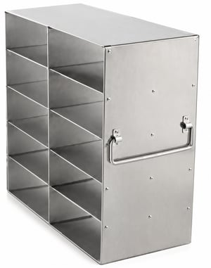 Upright Freezer Rack for Standard 2" Boxes- Rack Only (2 Boxes Deep x 5 Boxes High)