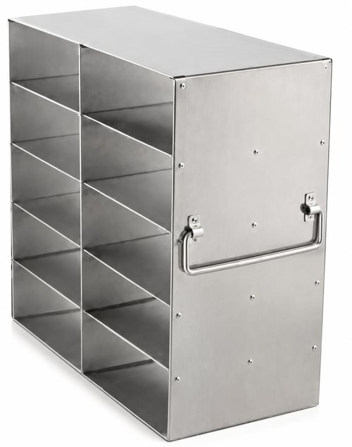 Upright Freezer Rack for Standard 2" Boxes- Rack Only (2 Boxes Deep x 5 Boxes High)