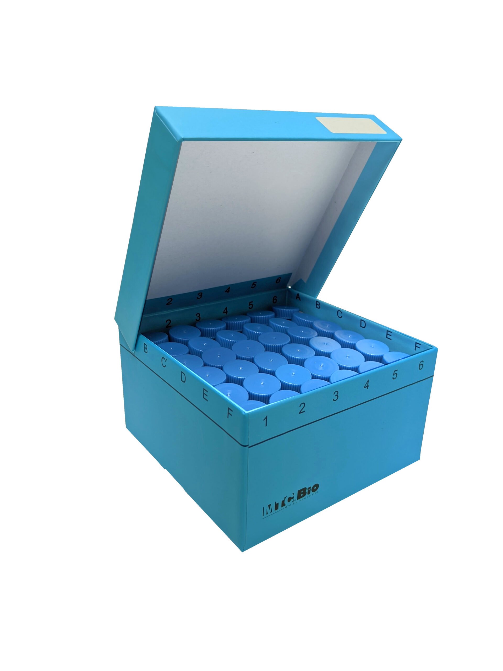 Cardboard Freezer Boxes for (36) Screw-Cap 5mL MacroTubes®, with Hinged Lid - Image 2