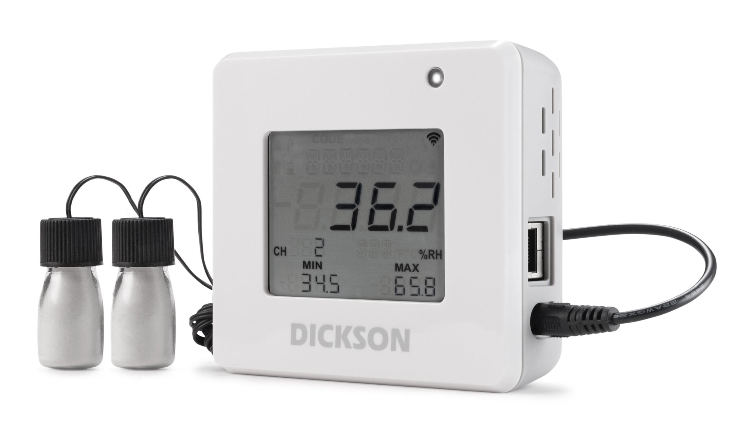 Dual Probe Data Logger Monitoring Kit | WiFi/Ethernet | Designed for -50°C up to +70°C Storage