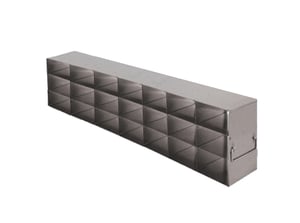Stainless Steel Upright Freezer Rack for FluidX Boxes & Micronic Racks | 7 Boxes Deep x 3 Boxes High
