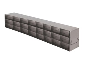 Stainless Steel Upright Freezer Rack for FluidX Boxes & Micronic Racks | 8 Boxes Deep x 3 Boxes High