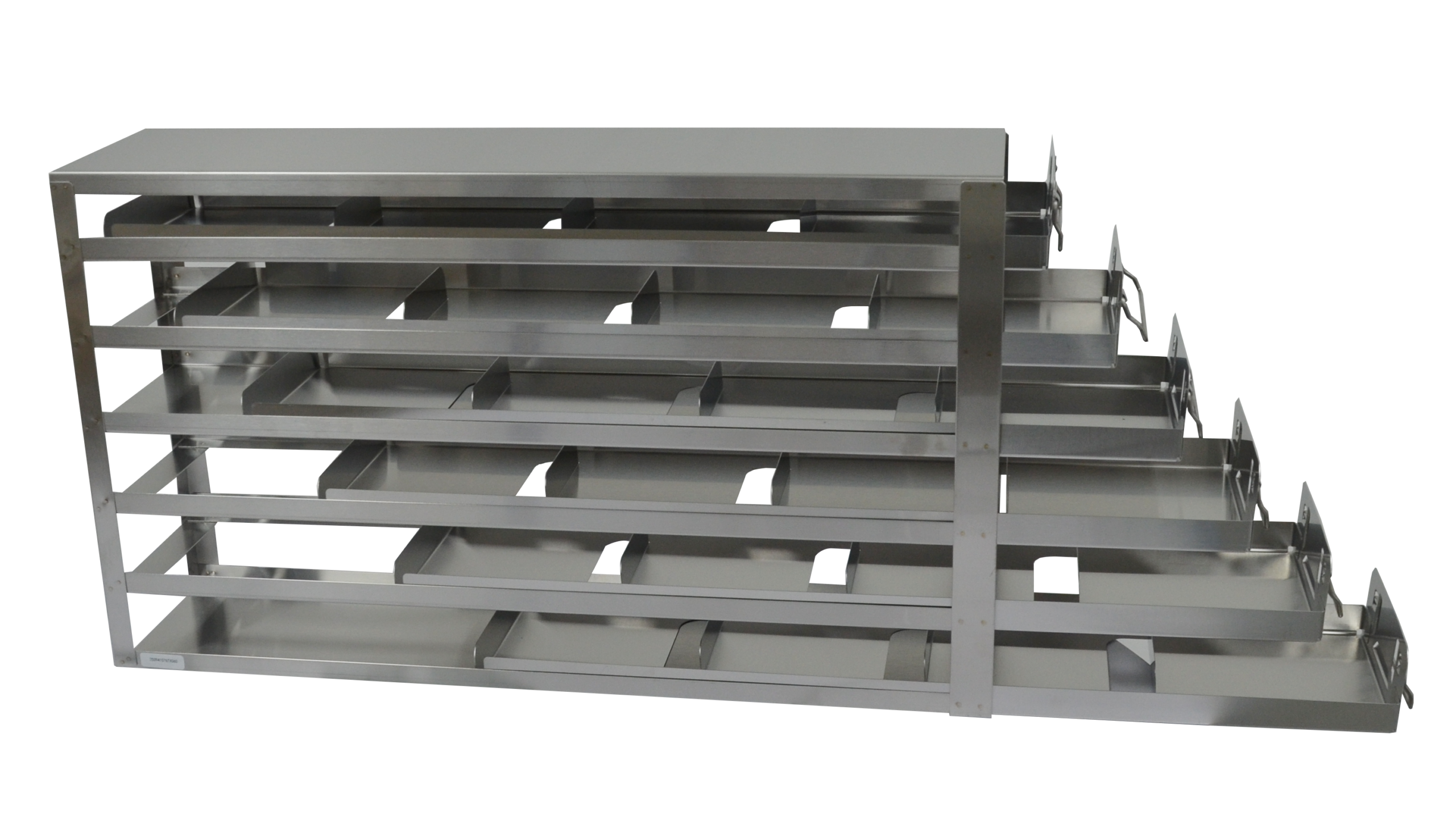 Upright Freezer Sliding Tray Drawer Rack for 2″ Boxes | 4 Boxes Deep x 6 Boxes High | Rack Only