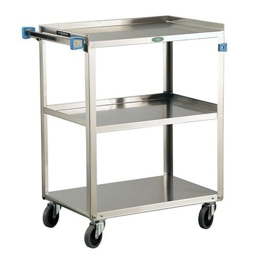 Lakeside 411 Medium Duty Utility Cart (16”x 27”) | 3 Shelves | 500 Lb Capacity