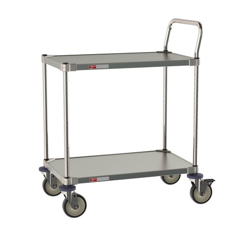 Metro Stainless Steel Grade A Pharma Carts | 2 Shelves | 24” x 36”