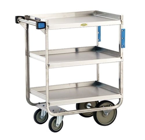 Lakeside 711 Heavy Duty Utility Cart (16”x 30”) | 3 Shelves | 700 Lb Capacity