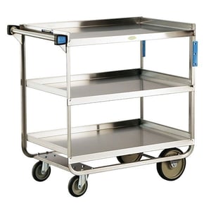 Lakeside 744 Heavy Duty Utility Cart (22”x 38”) | 3 Shelves | 700 Lb Capacity