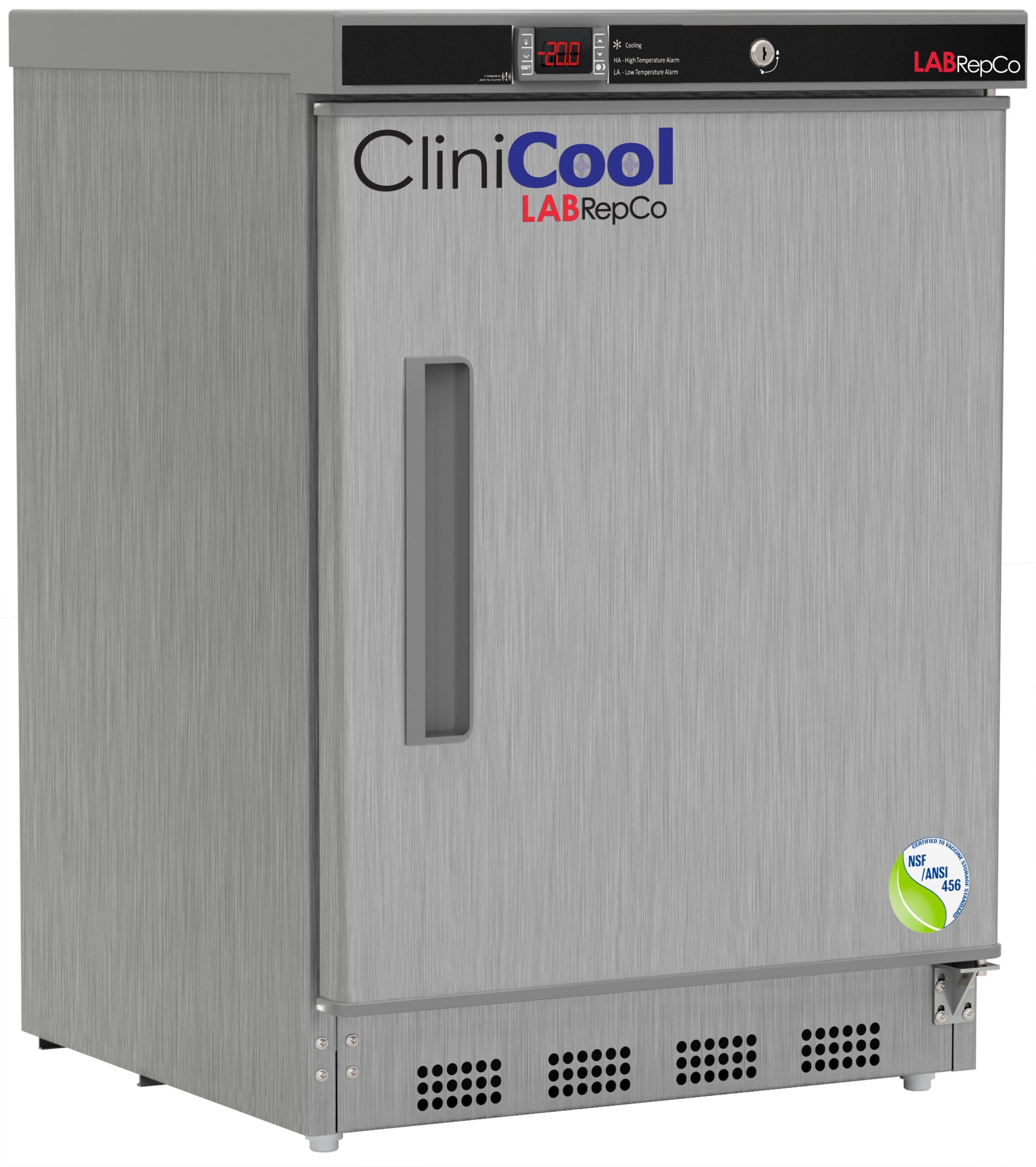 LabRepCo CliniCool© Series 4.2 Cu. Ft. Undercounter NSF Certified Pharmacy/Vaccine Freezer | Built-In | Stainless Steel