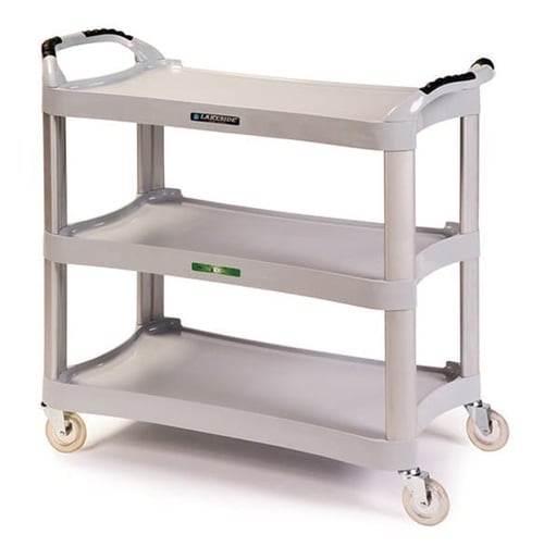 Lakeside 2510 Plastic Utility Cart (20"x 42") | 3 Shelves | 500 Lb Capacity