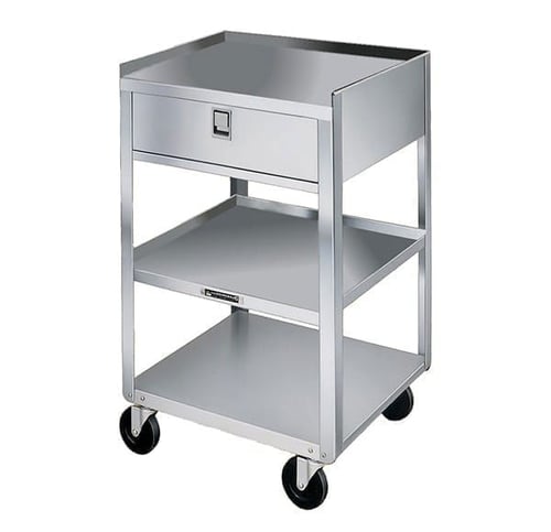 Lakeside 356 Compact Utility Stand w/ Drawer (16.75"x 18.75") | 3 Shelves | 300 Lb Capacity