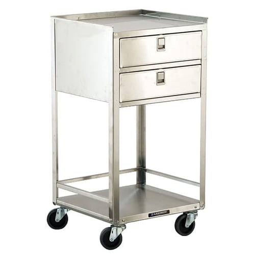 Lakeside 358 Compact Utility Stand w/ (2) Drawers (16.75"x 18.75") | 2 Shelves | 300 Lb Capacity