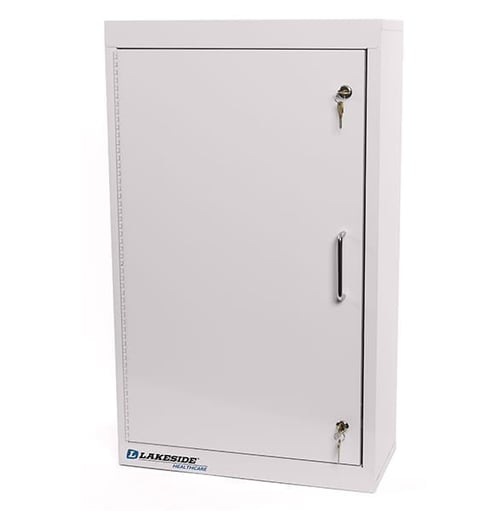 Lakeside LNC-2 Single Door Narcotic Cabinet w/ Double Lock (18x8x30)