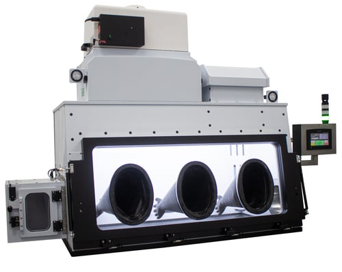 Flow Sciences DRYSOLATOR™ Multi-Task Glovebox with PLC Controlled Interior Environment