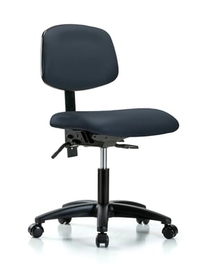 Vinyl Chair | Desk Height with Casters in Imperial Blue Trailblazer™ Vinyl