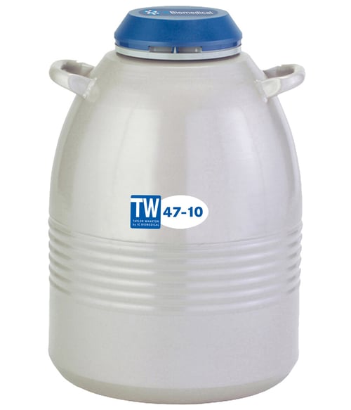 IC Biomedical TW 47-10 Series Small LN2 Freezer With 11" Canisters (Capacity: 3200 x 1/2cc Straws)