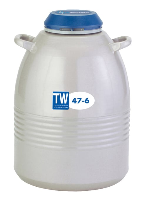 IC Biomedical TW 47-6 Series Small LN2 Freezer With 11" Canisters (Capacity: 3900 x 1/2cc Straws)