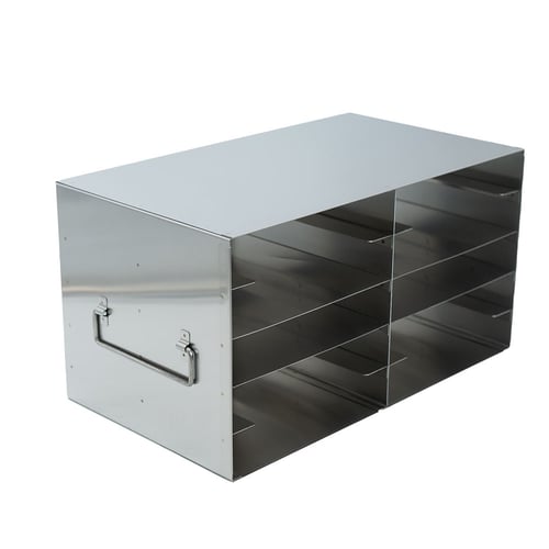 Upright Freezer Rack for 100-Place Slide Boxes | 2 Deep x 5 High | 10 Boxes Total