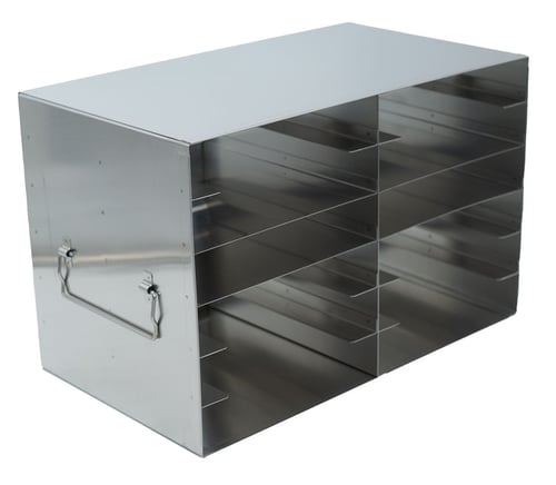 Upright Freezer Rack for 100-Place Slide Boxes | 2 Deep x 6 High | 12 Boxes Total