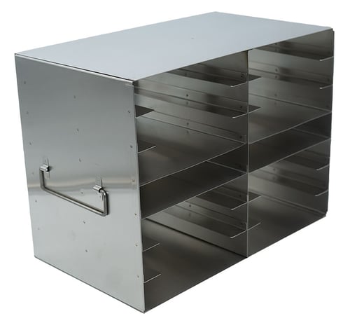 Upright Freezer Rack for 100-Place Slide Boxes | 2 Deep x 7 High | 14 Boxes Total