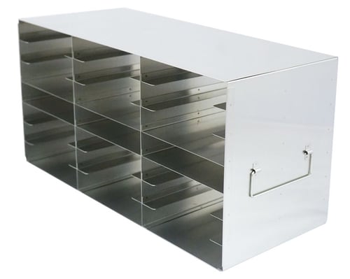 Upright Freezer Rack for 100-Place Slide Boxes | 3 Deep x 7 High | 21 Boxes Total