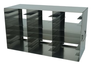 Upright Freezer Rack for 100-Place Slide Boxes | 3 Deep x 8 High | 24 Boxes Total