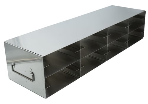 Upright Freezer Rack for 100-Place Slide Boxes | 4 Deep x 4 High | 16 Boxes Total