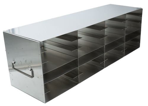 Upright Freezer Rack for 100-Place Slide Boxes | 4 Deep x 6 High | 24 Boxes Total