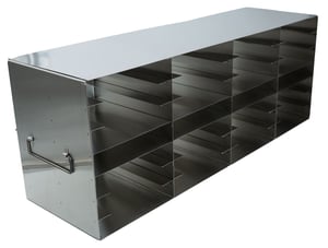 Upright Freezer Rack for 100-Place Slide Boxes | 4 Deep x 7 High | 28 Boxes Total