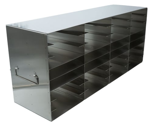 Upright Freezer Rack for 100-Place Slide Boxes | 4 Deep x 8 High | 32 Boxes Total