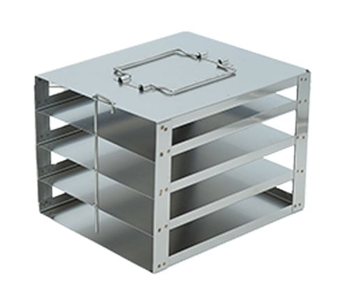 Vertical Freezer Rack for 100-Place Slide Boxes | 4 Boxes High