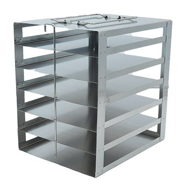 Vertical Freezer Rack for 100-Place Slide Boxes | 6 Boxes High