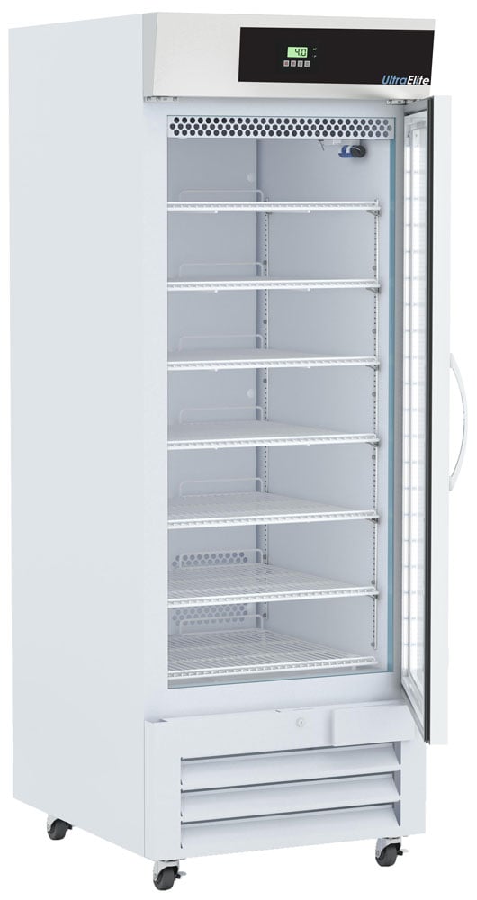 CliniCool Ultra Elite Series 26 Cu. Ft. NSF Certified Pharmacy Vaccine Refrigerator glass Door interior