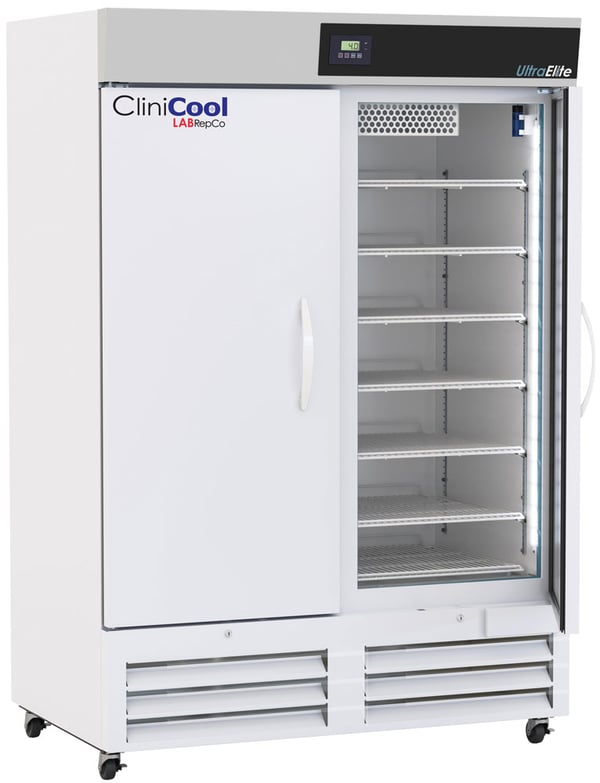 CliniCool Ultra Elite Series 49 Cu. Ft. NSF Certified Pharmacy Vaccine Refrigerator solid doors interior