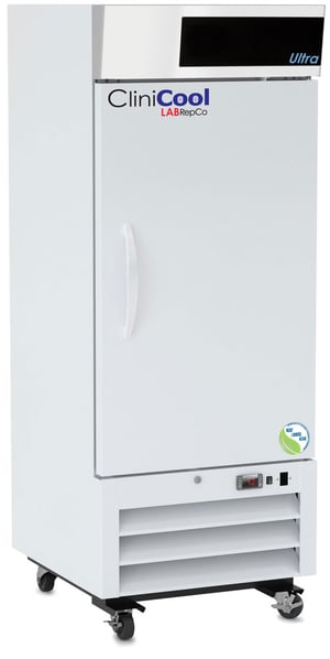 CliniCool Ultra Series 12 Cu. Ft. NSF Certified Pharmacy Vaccine Refrigerator with a solid Door and casters