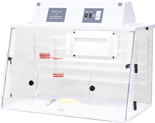 Plas-Labs PCR Chamber with HEPA Filtration | 36" wide